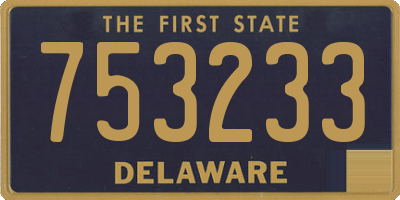 DE license plate 753233