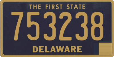 DE license plate 753238