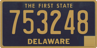 DE license plate 753248