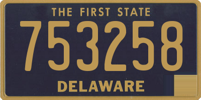 DE license plate 753258