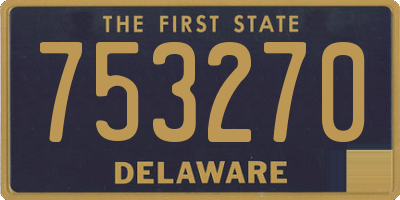 DE license plate 753270
