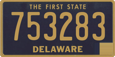 DE license plate 753283