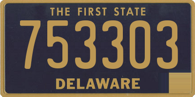 DE license plate 753303