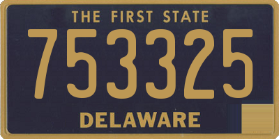 DE license plate 753325