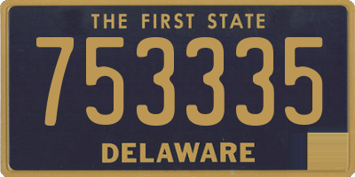 DE license plate 753335