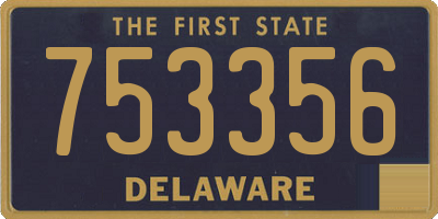 DE license plate 753356