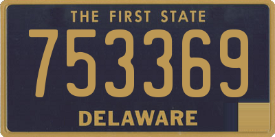 DE license plate 753369