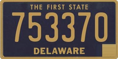 DE license plate 753370