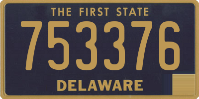 DE license plate 753376