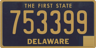 DE license plate 753399