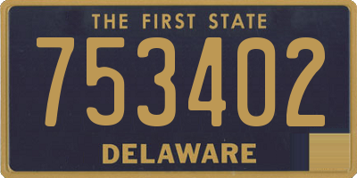 DE license plate 753402