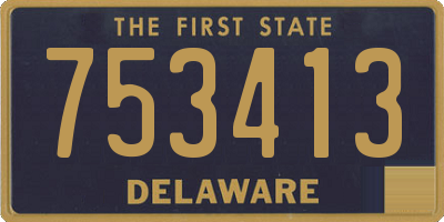 DE license plate 753413
