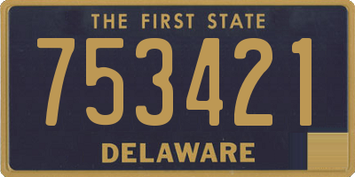 DE license plate 753421