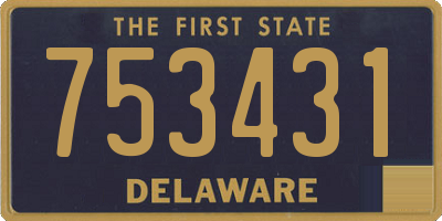 DE license plate 753431