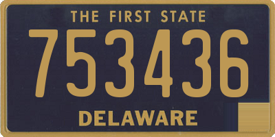 DE license plate 753436