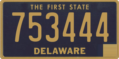 DE license plate 753444