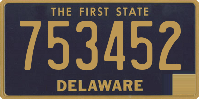 DE license plate 753452