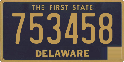 DE license plate 753458
