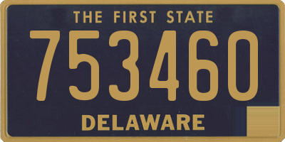 DE license plate 753460