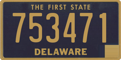 DE license plate 753471