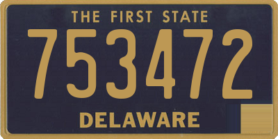 DE license plate 753472