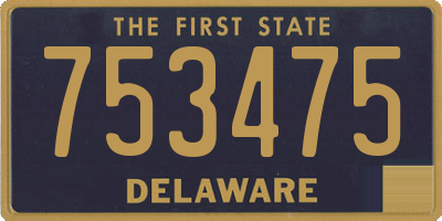 DE license plate 753475
