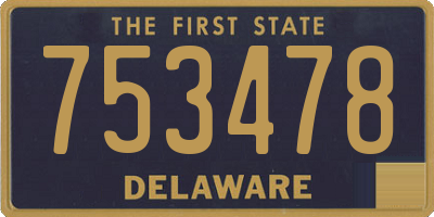 DE license plate 753478