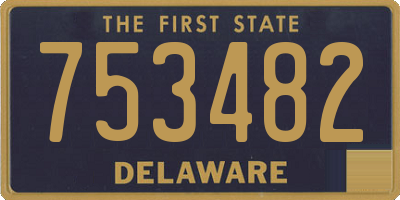 DE license plate 753482