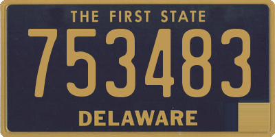DE license plate 753483
