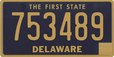 DE license plate 753489