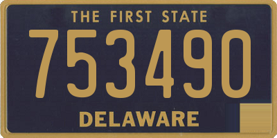 DE license plate 753490
