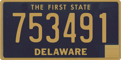 DE license plate 753491