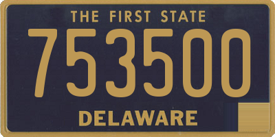 DE license plate 753500