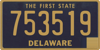DE license plate 753519
