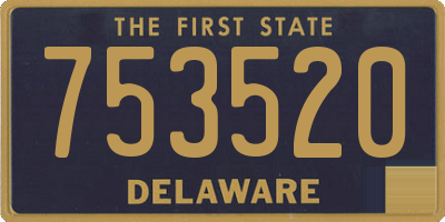 DE license plate 753520