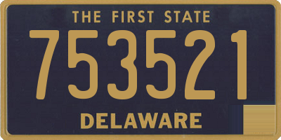 DE license plate 753521