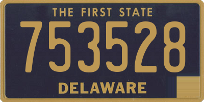 DE license plate 753528