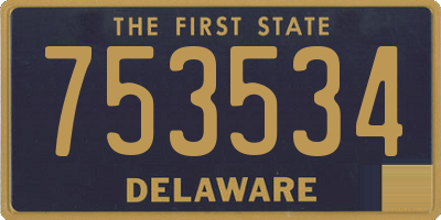 DE license plate 753534