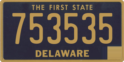DE license plate 753535