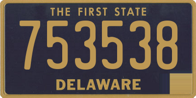 DE license plate 753538