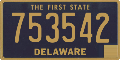 DE license plate 753542