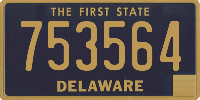 DE license plate 753564