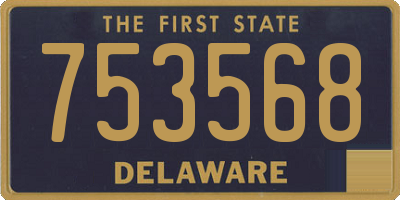 DE license plate 753568