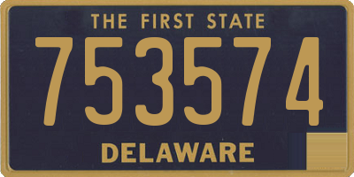 DE license plate 753574