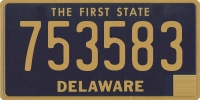 DE license plate 753583
