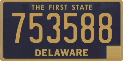 DE license plate 753588