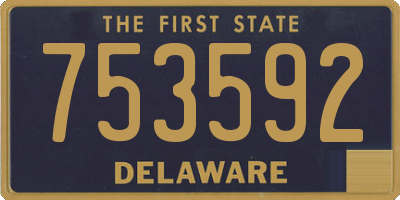 DE license plate 753592