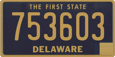 DE license plate 753603