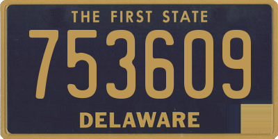 DE license plate 753609