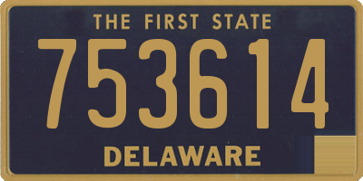 DE license plate 753614